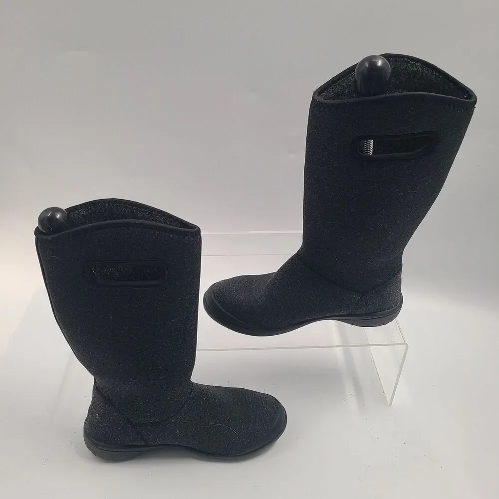Bogs Charlie Melange Boots Women's 7 Gray Waterproof Insulated Winter Rain Snow